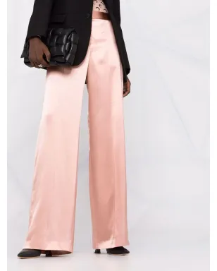 Alexander McQueen サテン風ワイドパンツ - ピンク - サムネイル5
