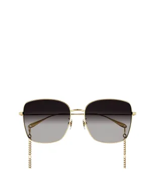 Gucci Eyewear オーバーサイズフレーム グラデーションレンズ サングラス - サムネイル1