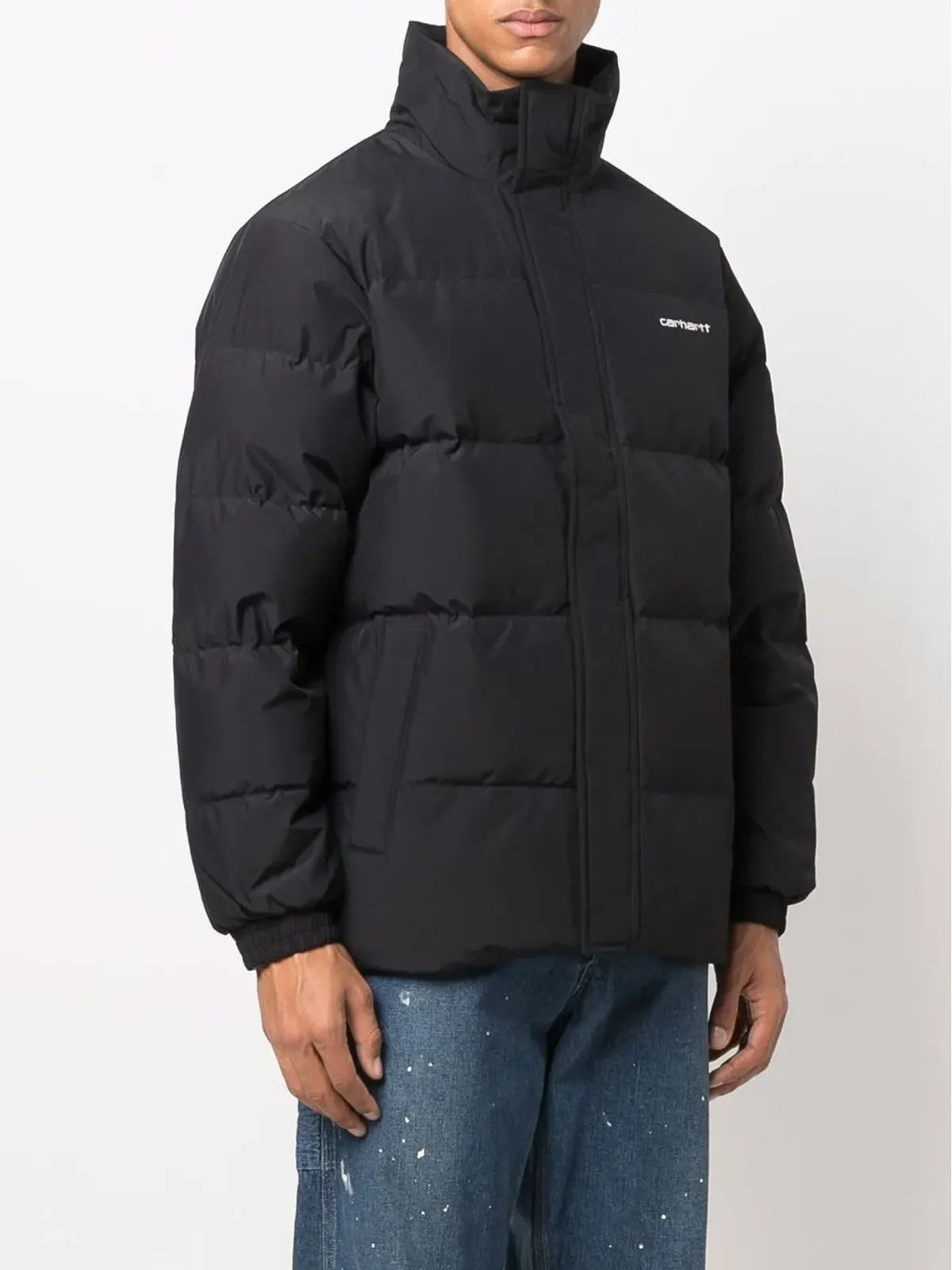 Carhartt WIP ロゴプリント フェザー ダウン パデッドジャケット - 画像3