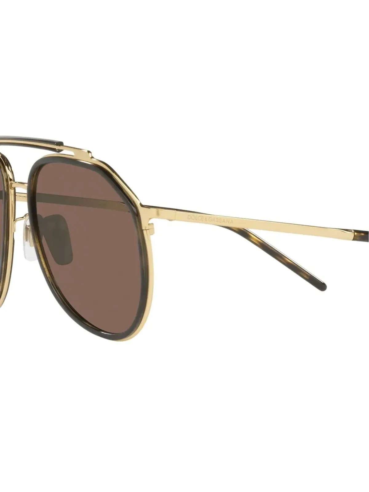 Dolce & Gabbana Eyewear DG2277 パイロットフレーム サングラス - ゴールド - 画像3