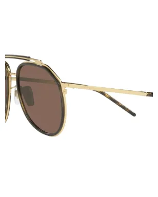 Dolce & Gabbana Eyewear DG2277 パイロットフレーム サングラス - ゴールド - サムネイル3