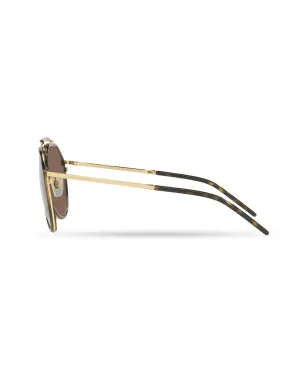 Dolce & Gabbana Eyewear DG2277 パイロットフレーム サングラス - ゴールド - サムネイル4