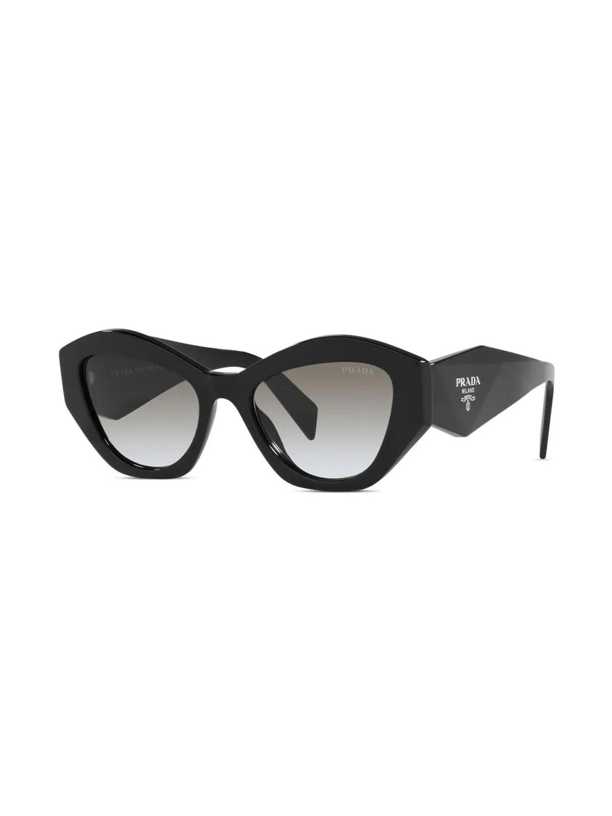 Prada Eyewear PR 07YS オーバーサイズフレームサングラス - ブラック - 画像2