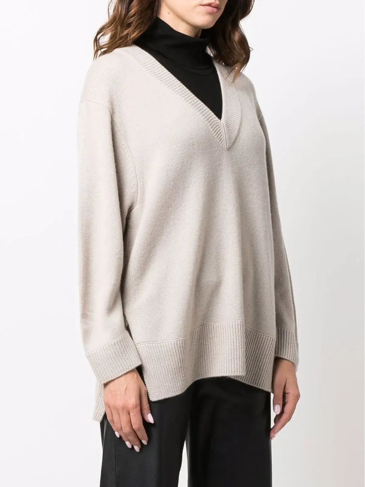 Emporio Armani Vネック カシミヤ セーター - 画像3