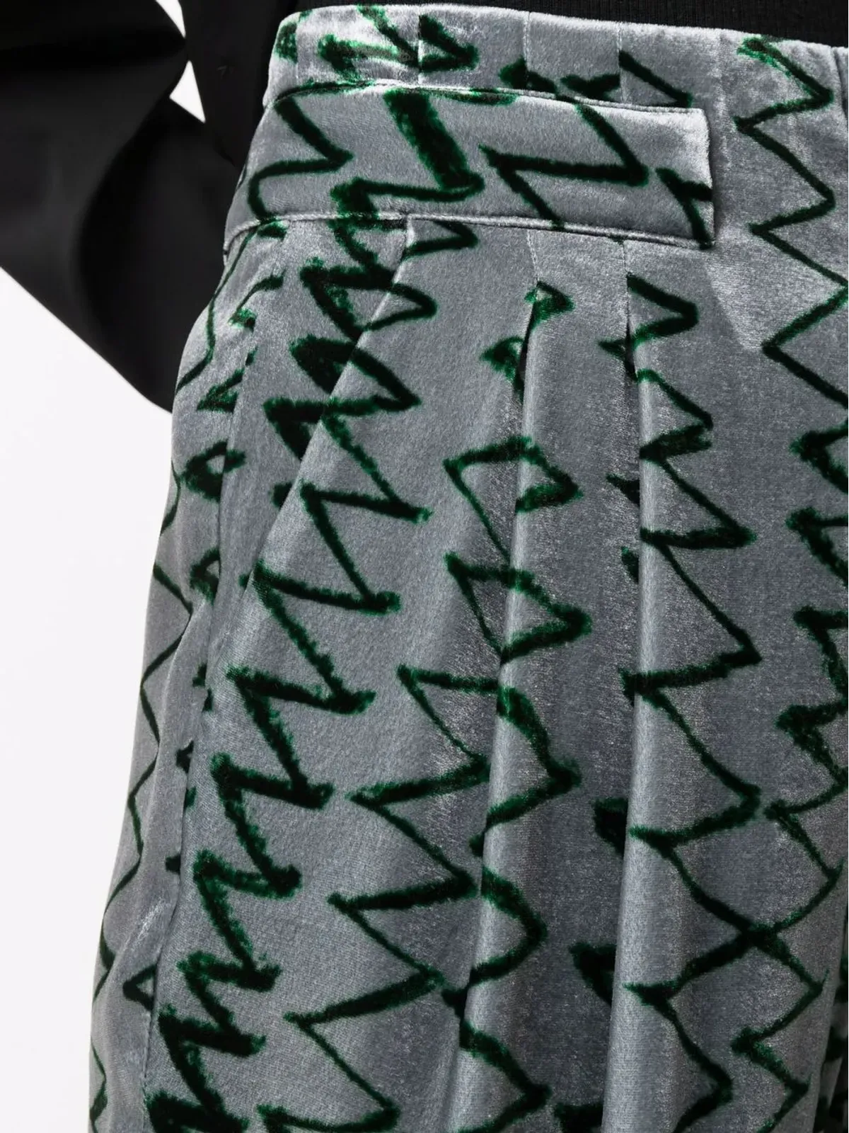 Emporio Armani ジグザグ刺繍パンツ - グレー - 画像5