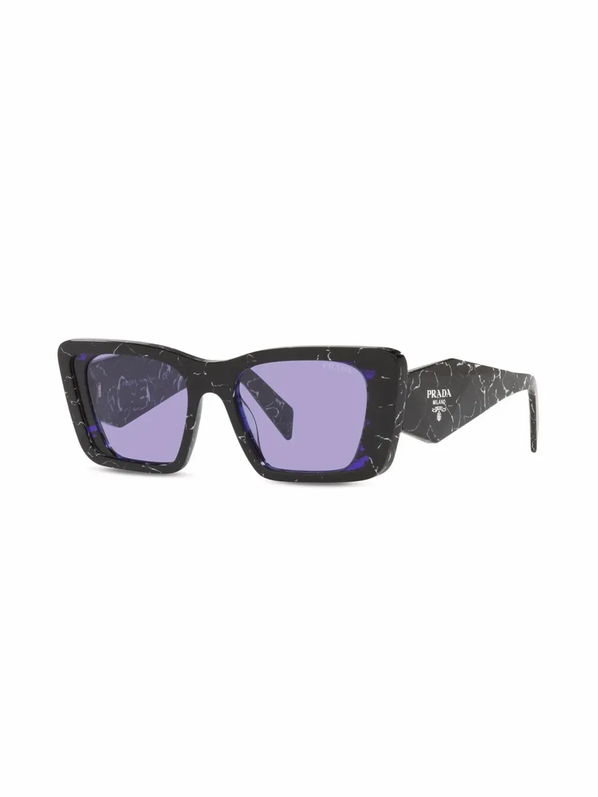 Prada Eyewear マーブル柄レクタンギュラーフレームサングラス - 画像2