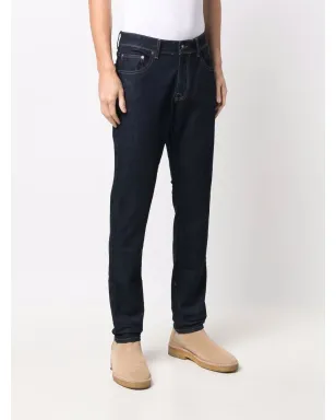 Hackett ミッドライズ・スリムフィットジーンズ ブルー - サムネイル3