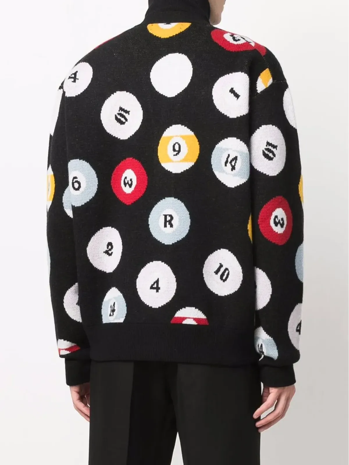 AMIRI プールボール柄カーディガン - ブラック - 画像4