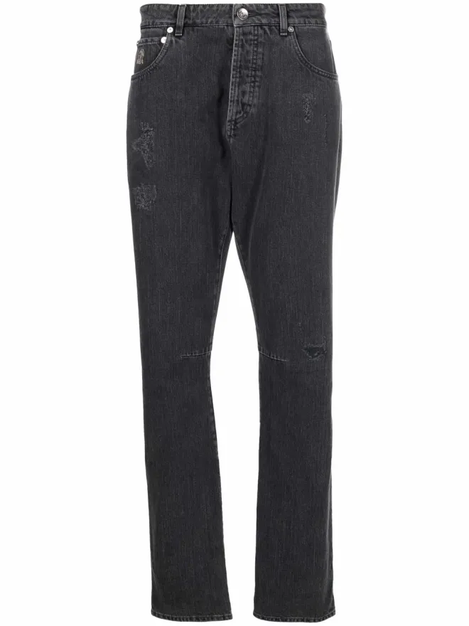Brunello Cucinelli Brunello Cucinelli ダークウォッシュ・ストレートジーンズ（グレー）の商品画像