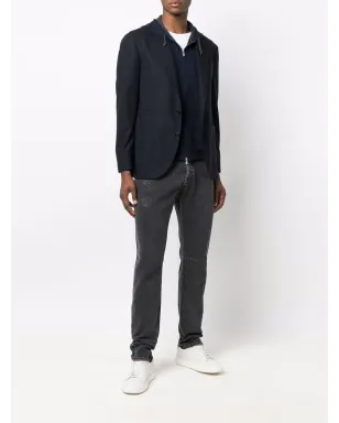 Brunello Cucinelli ダークウォッシュ・ストレートジーンズ（グレー） - サムネイル2