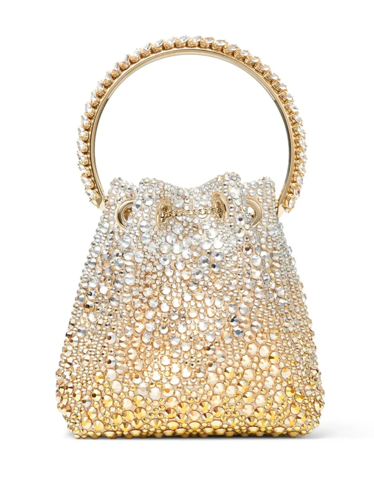 Jimmy Choo ボンボン クリスタル装飾 バケットバッグ - 画像2