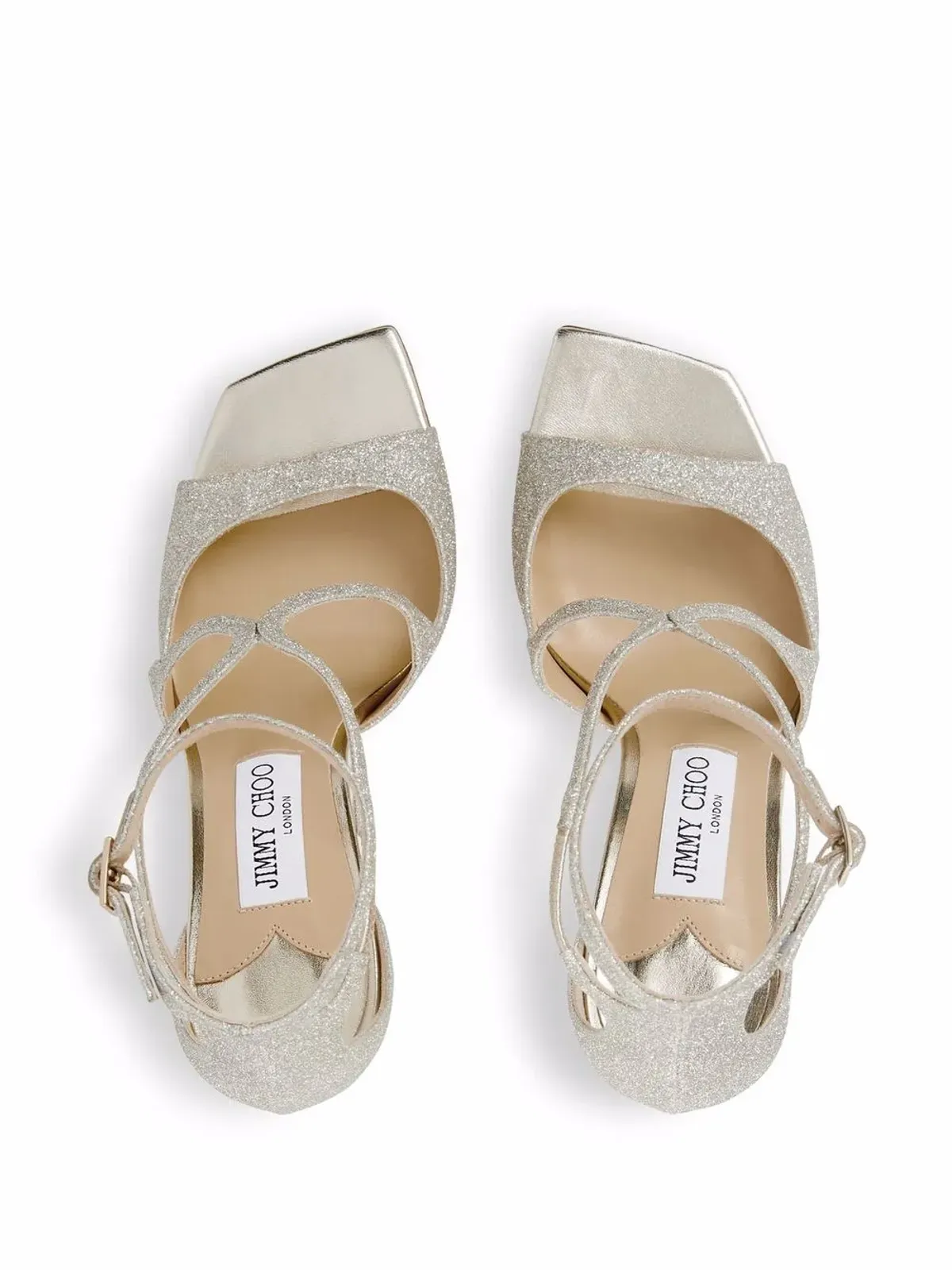 Jimmy Choo Azia グリッターサンダル - 画像4
