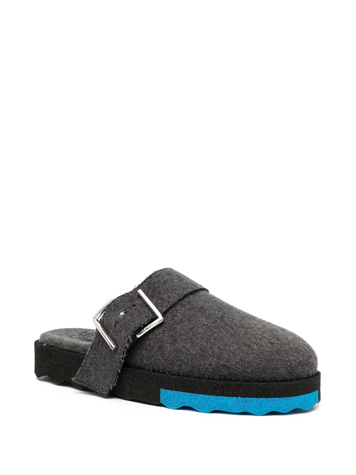 Off-White バックルディテール フェルテッドスリッパ - グレー - 画像2