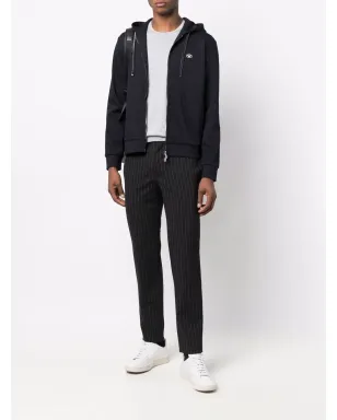 Emporio Armani ロゴパッチ ジップアップ パーカー ブルー - サムネイル2