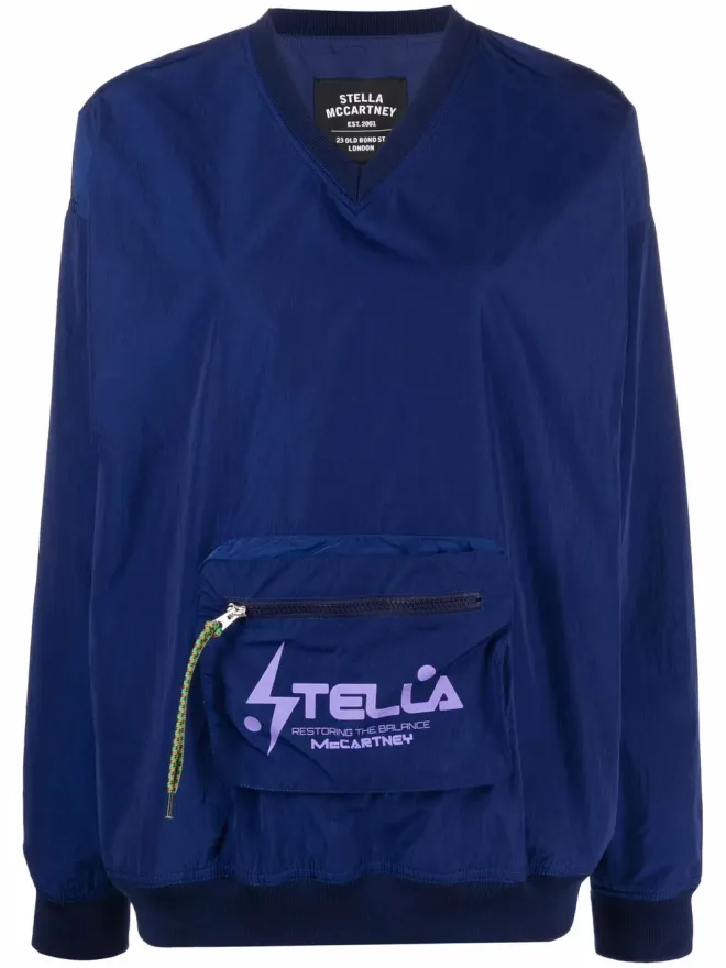 Stella McCartney Stella McCartney Vネック ポーチポケット付き スウェットシャツの商品画像
