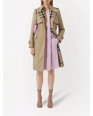 Burberry チェック柄ラペルトレンチコート - サムネイル2