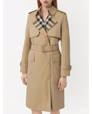 Burberry チェック柄ラペルトレンチコート - サムネイル3