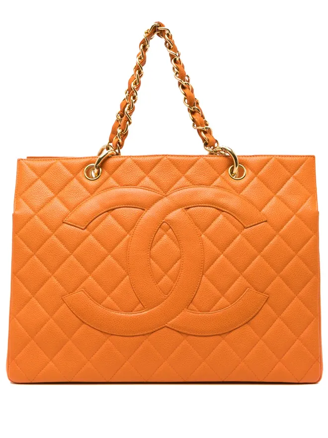 CHANEL Pre-Owned CHANEL Pre-Owned 1997 ダイヤモンドキルト CC ハンドバッグ - オレンジの商品画像