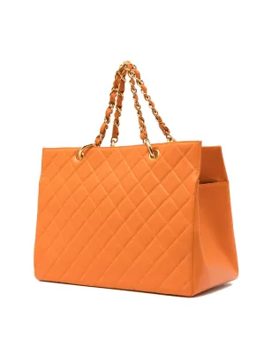 CHANEL Pre-Owned 1997 ダイヤモンドキルト CC ハンドバッグ - オレンジ - サムネイル3