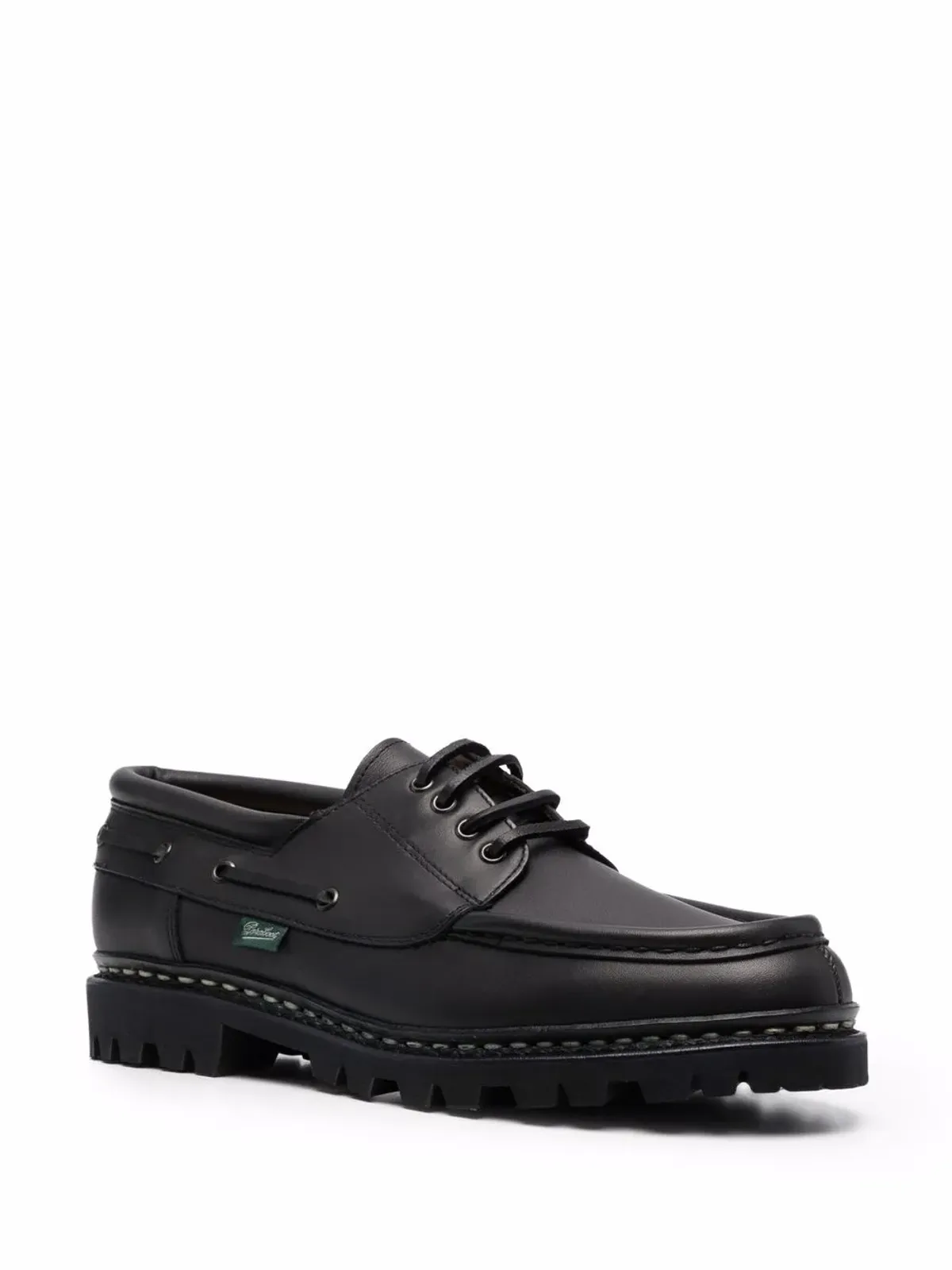 Paraboot リッジドソール ボートシューズ ブラック - 画像2