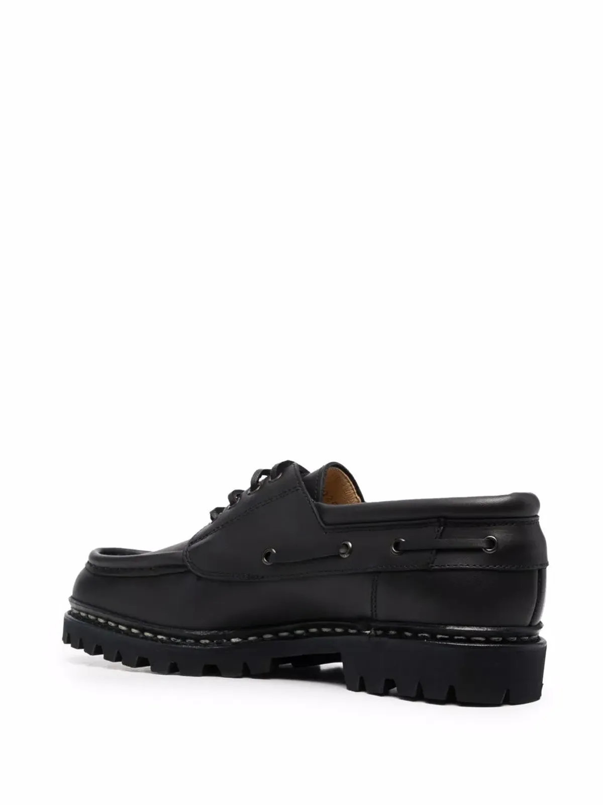 Paraboot リッジドソール ボートシューズ ブラック - 画像3