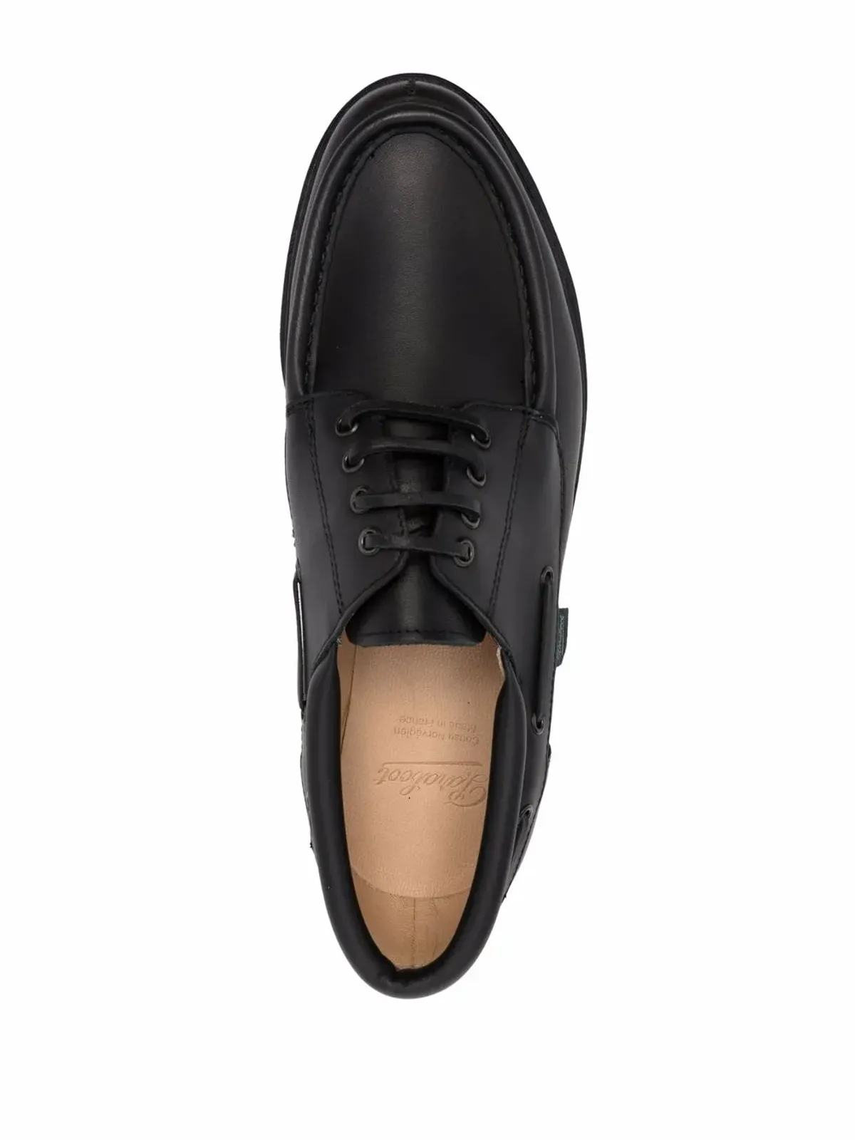 Paraboot リッジドソール ボートシューズ ブラック - 画像4