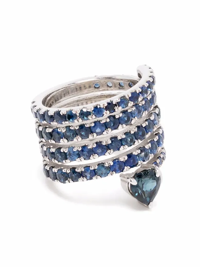 SHAY SHAY 18ktホワイトゴールド・スパイラルハートサファイアリングの商品画像