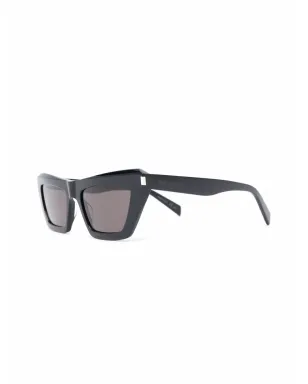 Saint Laurent Eyewear ブラックのオーバーサイズフレーム サングラス - サムネイル2