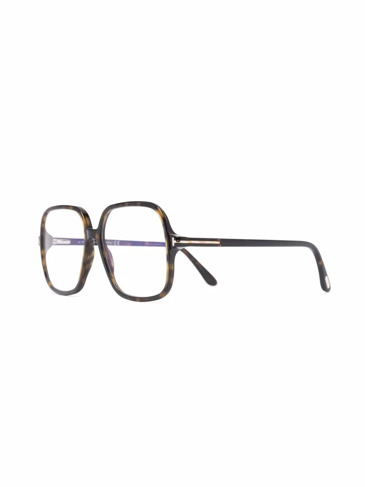 TOM FORD Eyewear べっこう調スクエア眼鏡 - 画像2