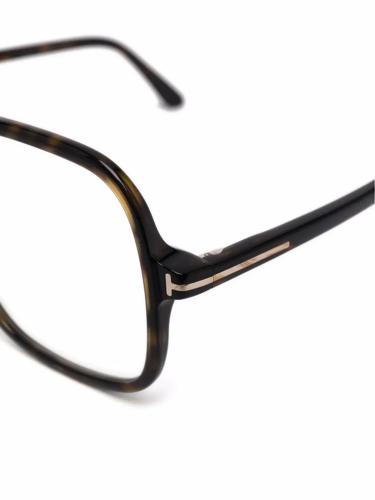 TOM FORD Eyewear べっこう調スクエア眼鏡 - 画像3
