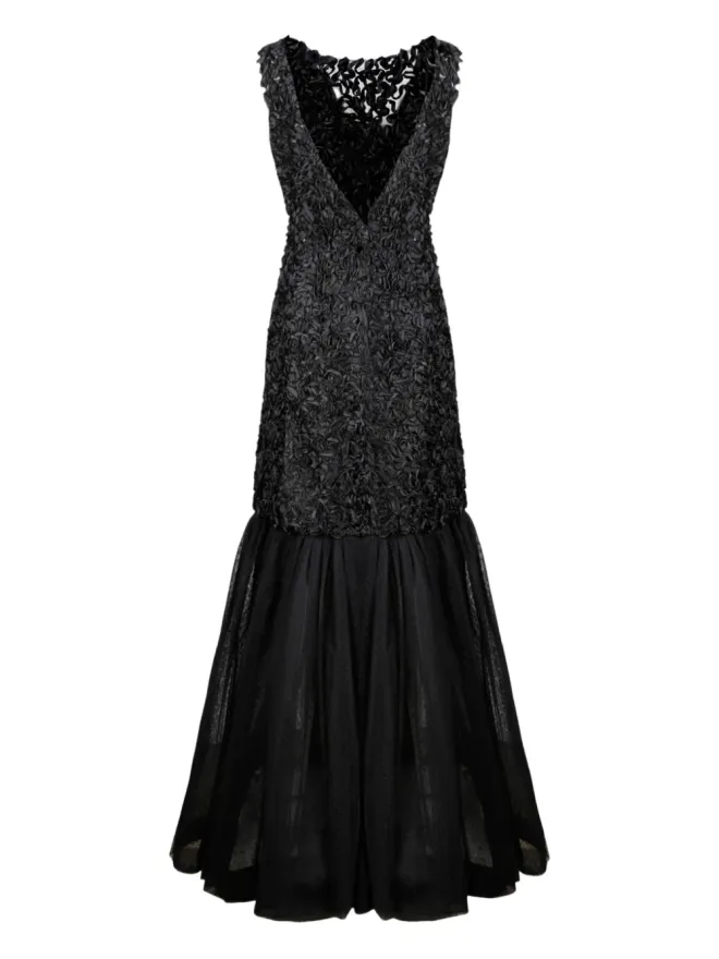 Alberta Ferretti Alberta Ferretti イブニングドレス（フリル） - ブラックの商品画像