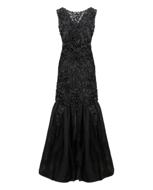 Alberta Ferretti イブニングドレス（フリル） - ブラック - サムネイル2