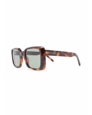 Saint Laurent Eyewear べっ甲風オーバーサイズフレーム サングラス - ブラウン - サムネイル2