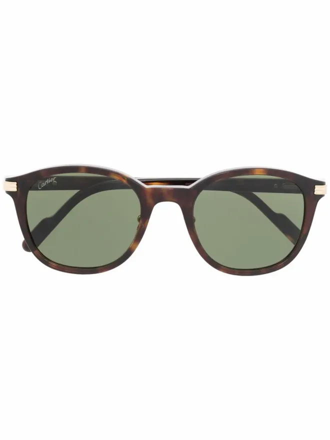 Cartier Eyewear Cartier Eyewear CT0302S ラウンドフレーム サングラス - ブラウンの商品画像