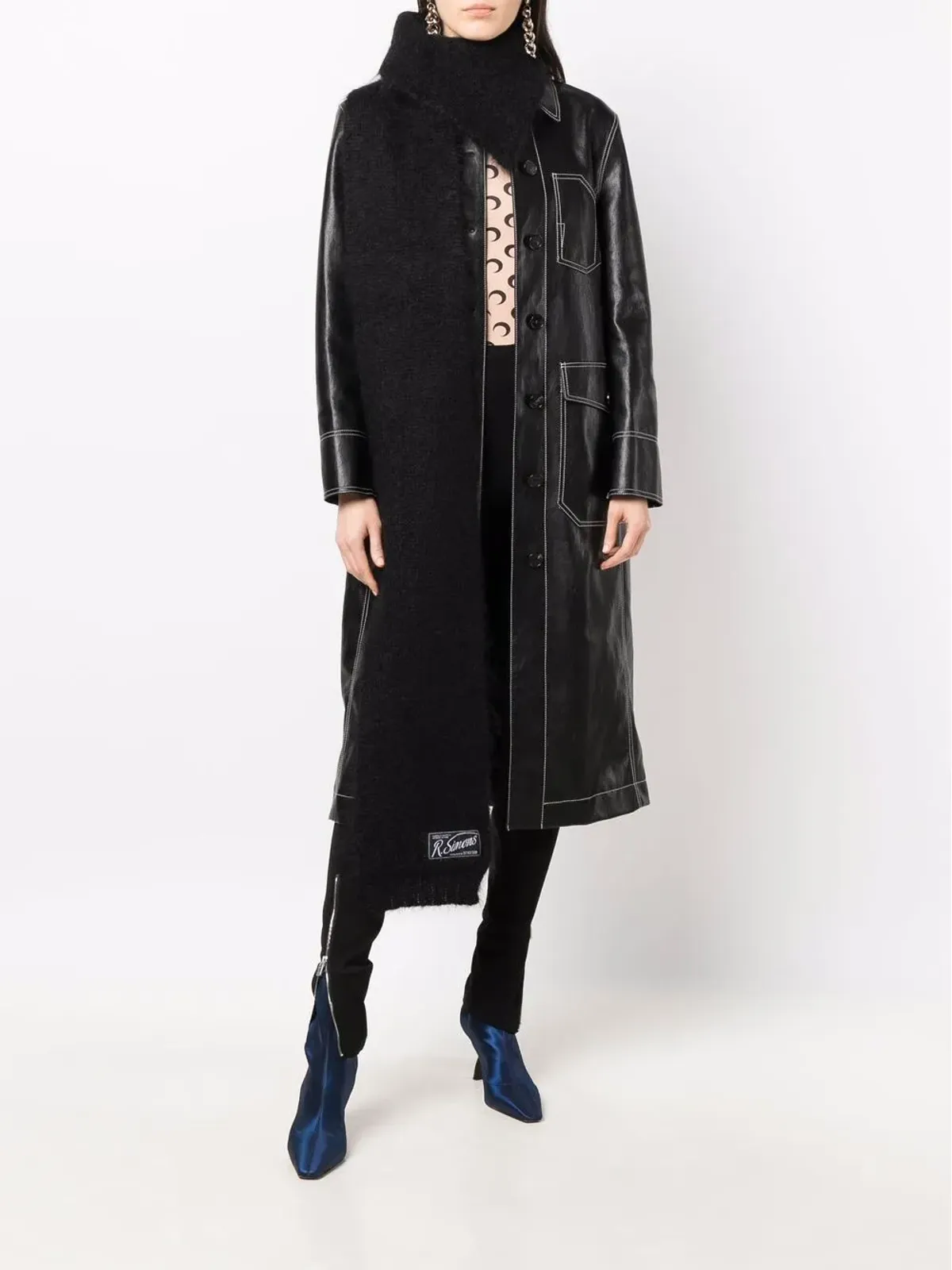 Raf Simons モヘア混紡の超ロングスカーフ - 画像2
