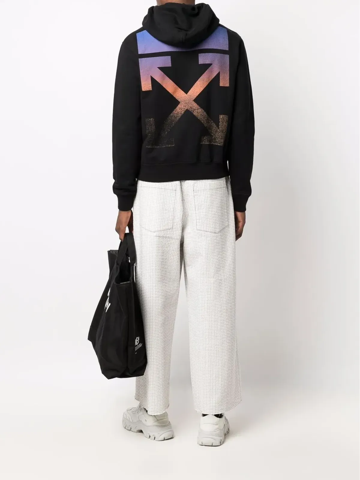 Off-White アローズプリント ロゴ フーディ ブラック - 画像2