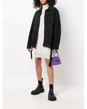 Off-White ロゴプリント ジャージードレス グレー - サムネイル2