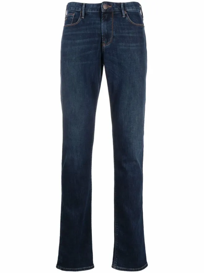 Emporio Armani Emporio Armani ミッドライズ・ストレートジーンズ - ブルーの商品画像