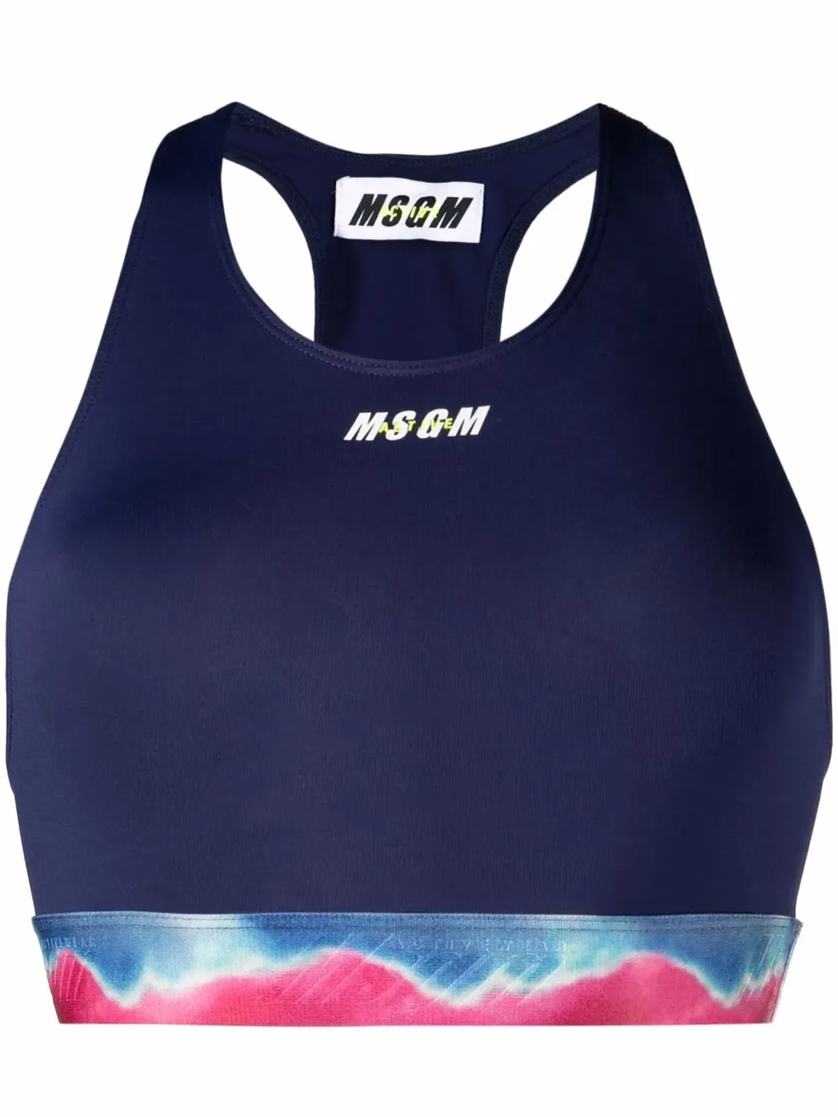 MSGM タイダイプリント スポーツブラ - 画像1