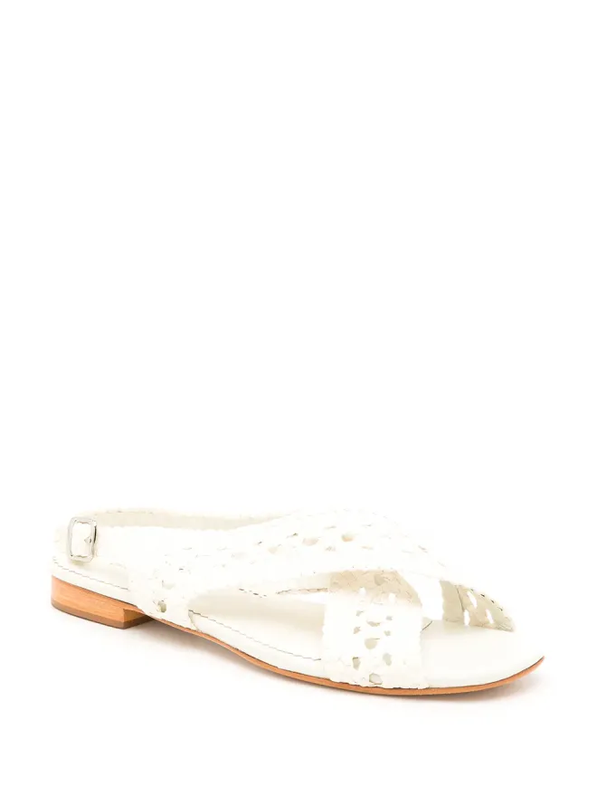 Sarah Chofakian Sarah Chofakian Isolde flat sandals - Whiteの商品画像