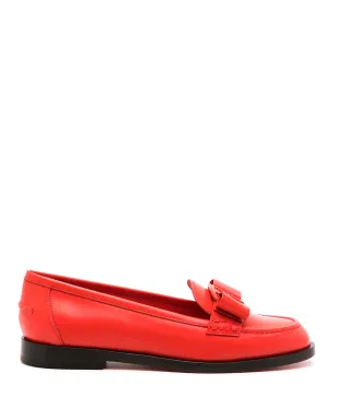 Ferragamo Vivaldo ロゴプレート ローファー - レッド - サムネイル1