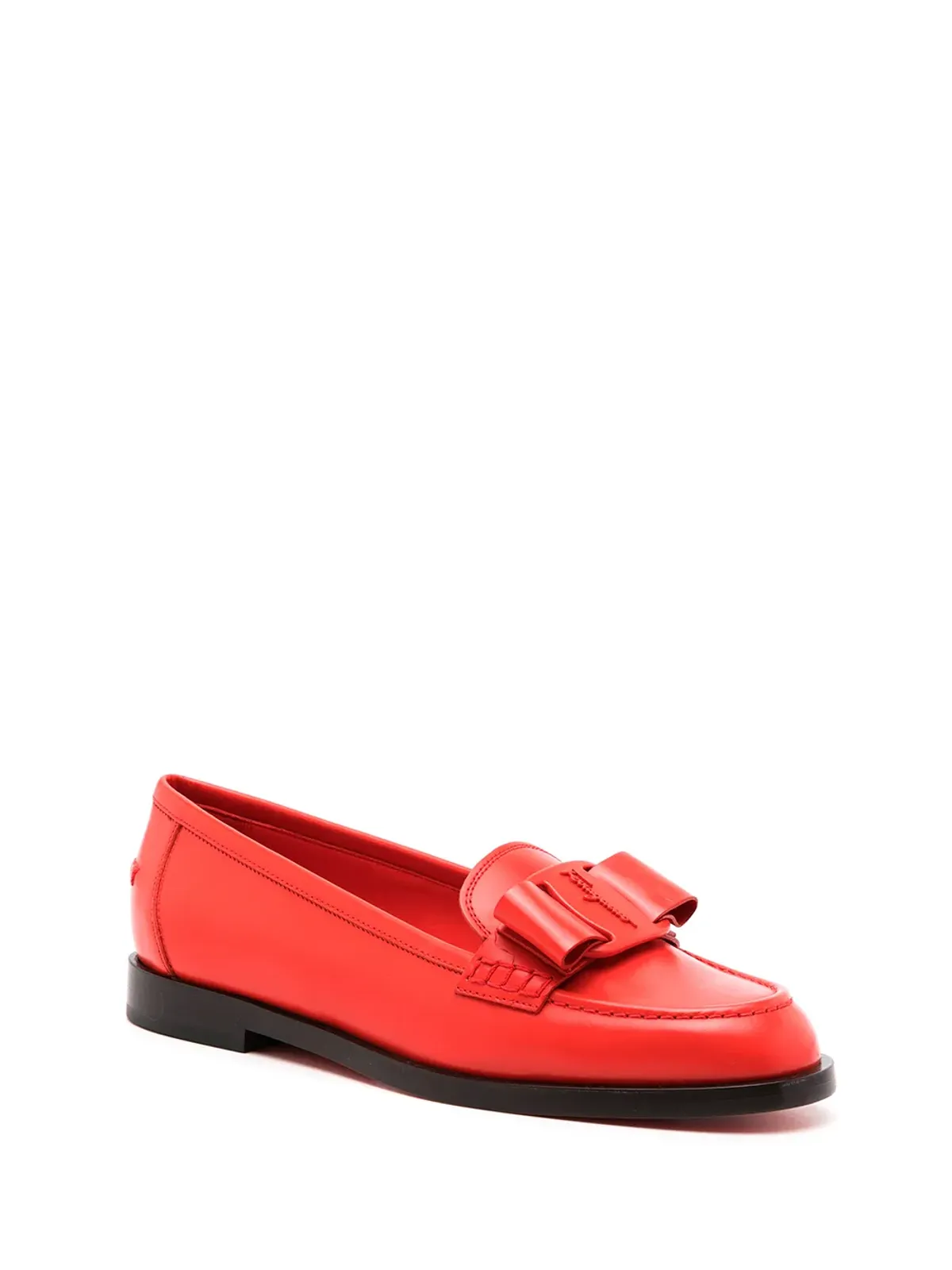 Ferragamo Vivaldo ロゴプレート ローファー - レッド - 画像2