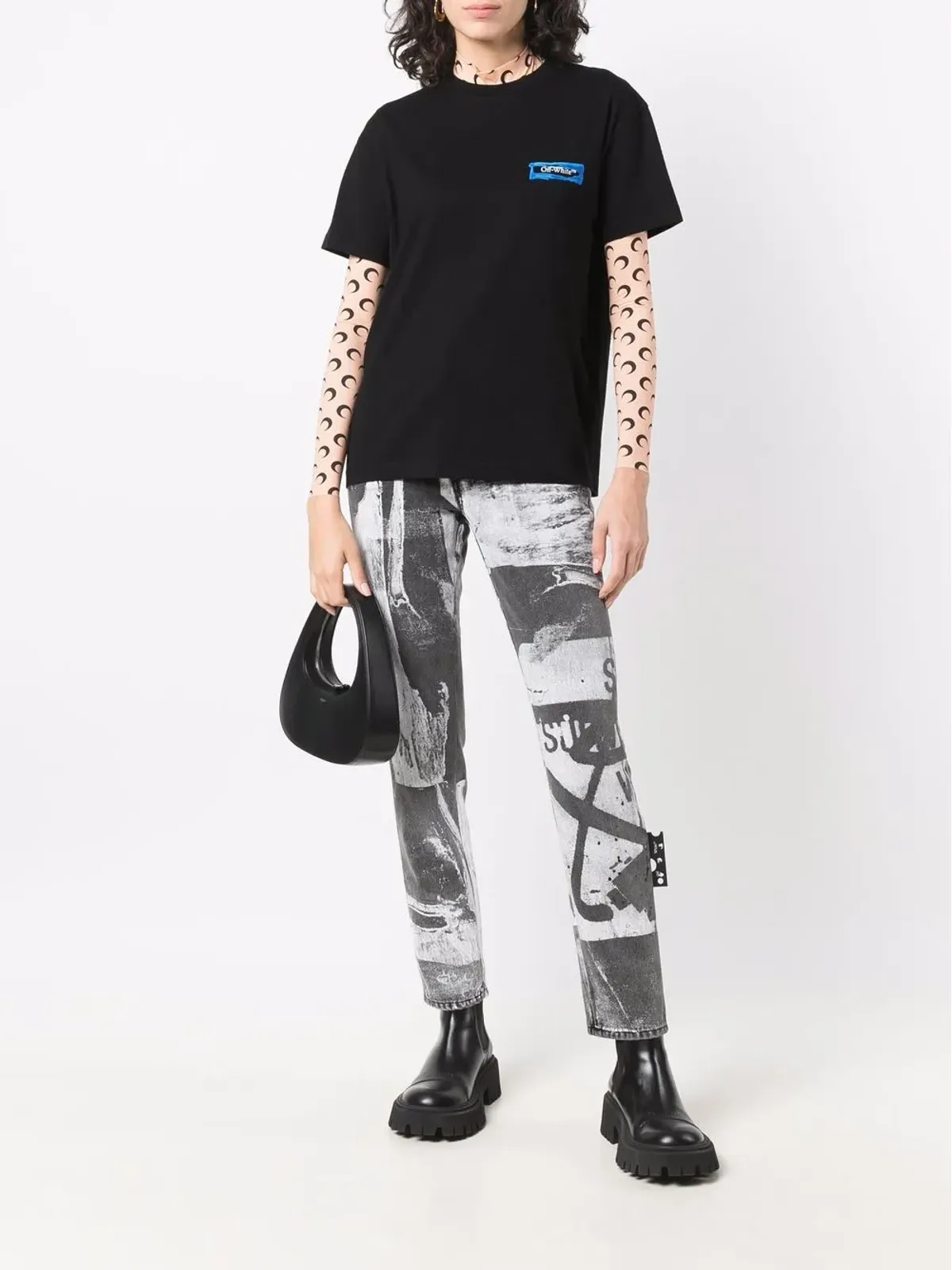 Off-White x Pablo Tomek ハイウエストパンツ - ブラック - 画像2