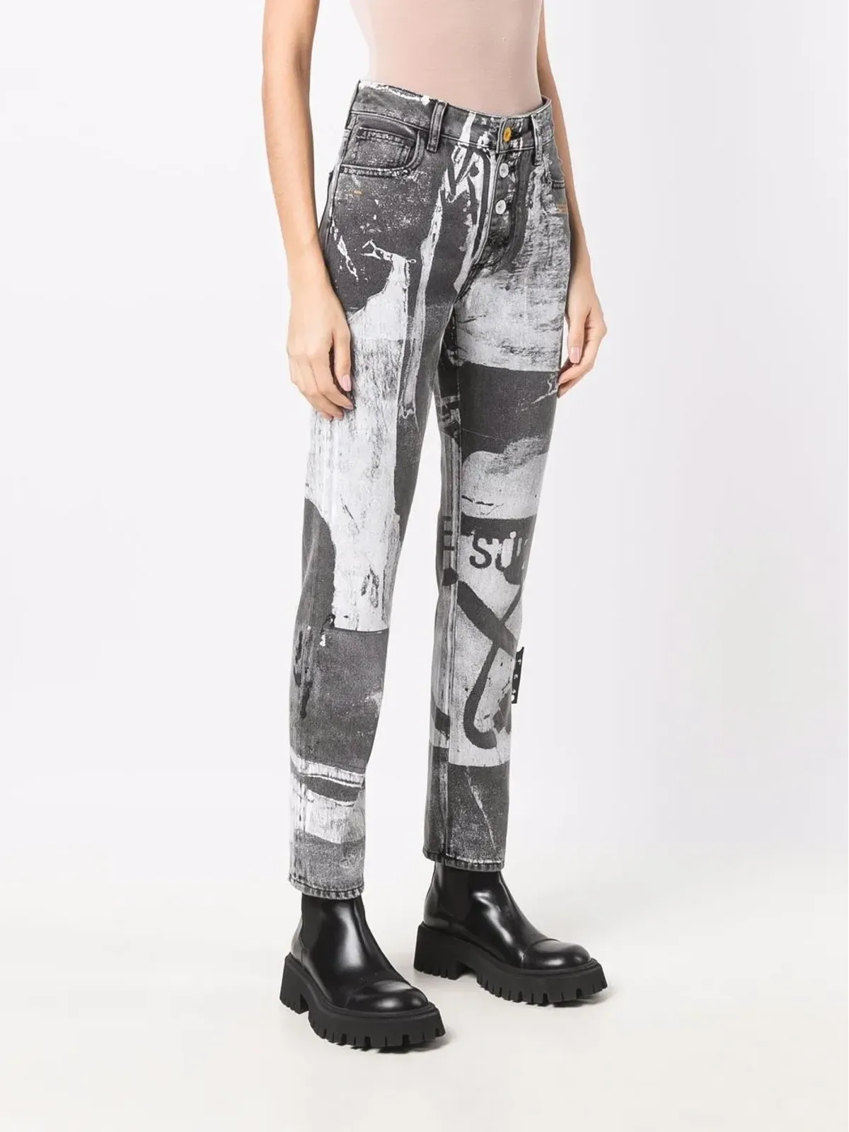 Off-White x Pablo Tomek ハイウエストパンツ - ブラック - 画像3