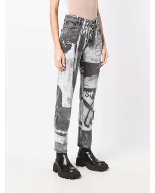 Off-White x Pablo Tomek ハイウエストパンツ - ブラック - サムネイル3