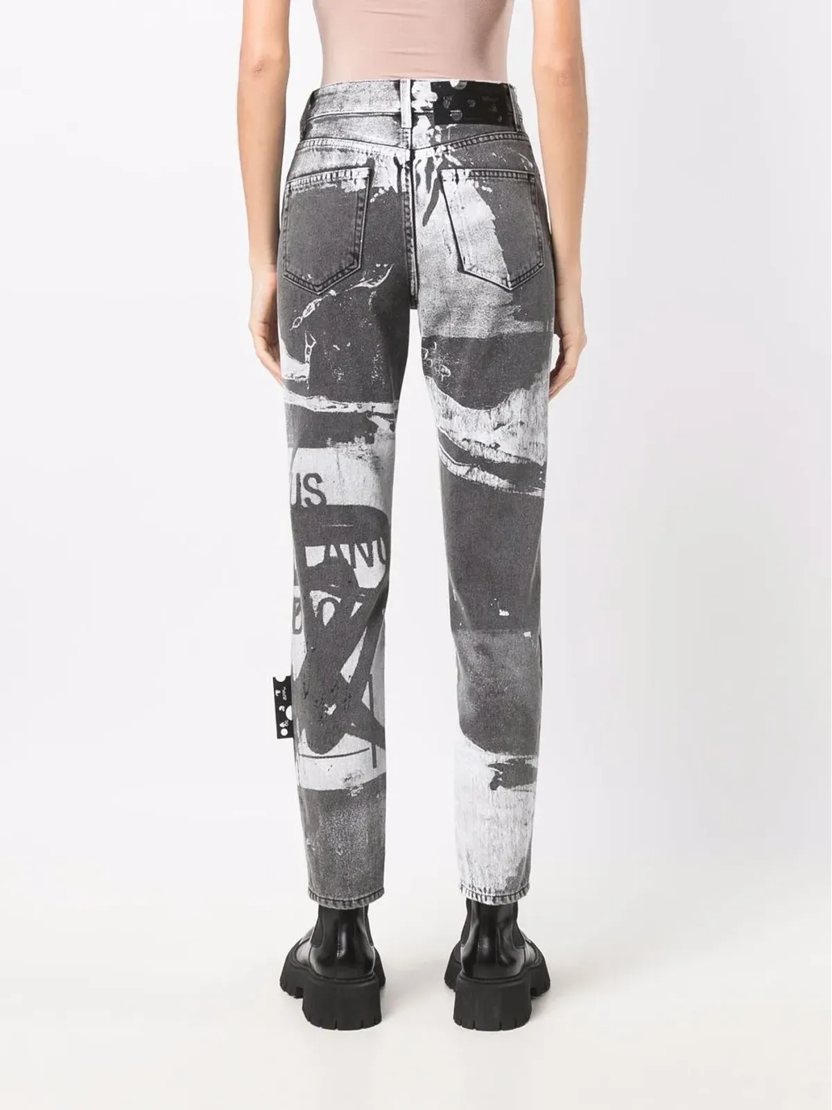 Off-White x Pablo Tomek ハイウエストパンツ - ブラック - 画像4