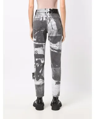 Off-White x Pablo Tomek ハイウエストパンツ - ブラック - サムネイル4