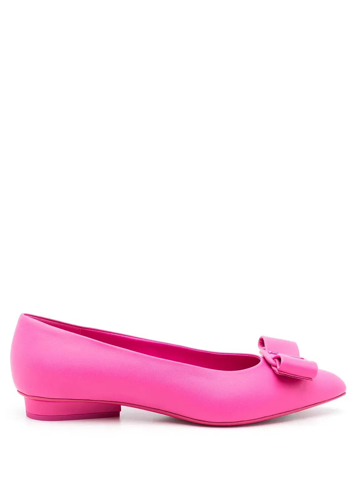 Ferragamo Viva ボウディテール レザー バレエシューズ - ピンク - 画像1