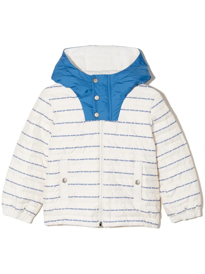Moncler Enfant Moncler Enfant オールオーバーロゴ入りパデッドジャケットの商品画像