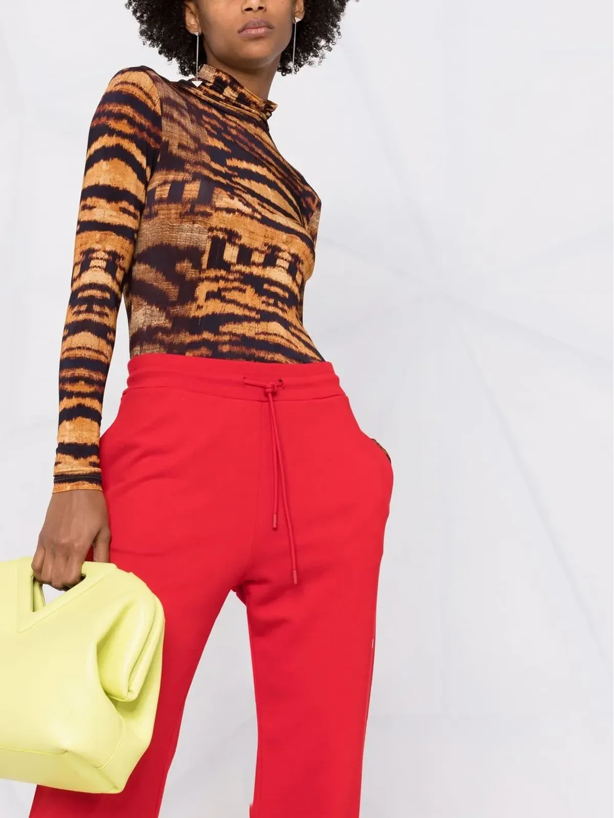 MSGM ドローストリング ロゴプリント ジョガーパンツ - 画像5